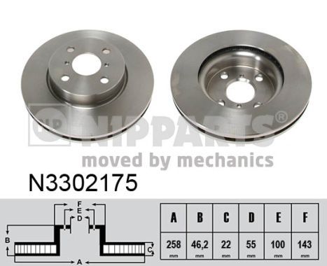 NIPPARTS N3302175 Brake Disc