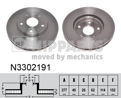 NIPPARTS N3302191 Brake Disc
