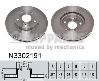 Brake Disc NIPPARTS N3302191