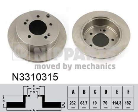 NIPPARTS N3310315 Brake Disc