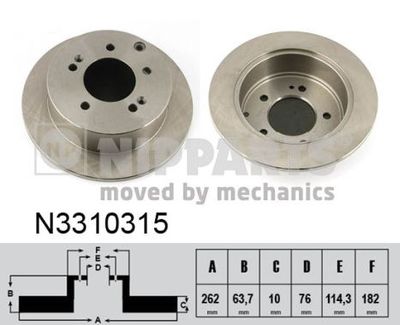 Brake Disc NIPPARTS N3310315
