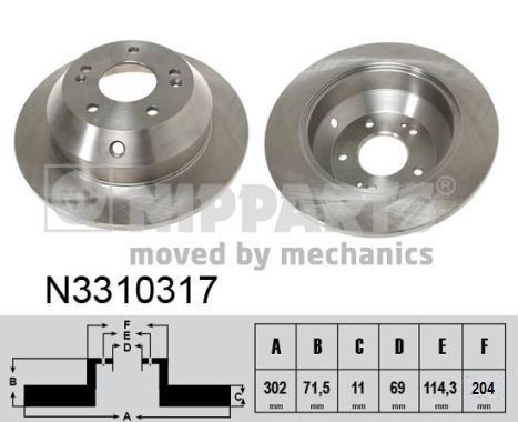 NIPPARTS N3310317 Brake Disc