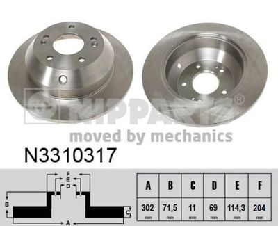 Brake Disc NIPPARTS N3310317
