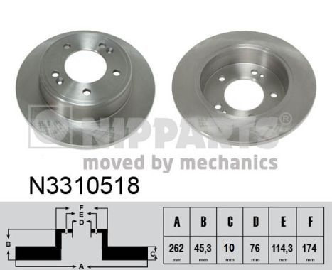 NIPPARTS N3310518 Brake Disc
