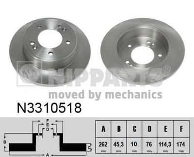 Brake Disc NIPPARTS N3310518