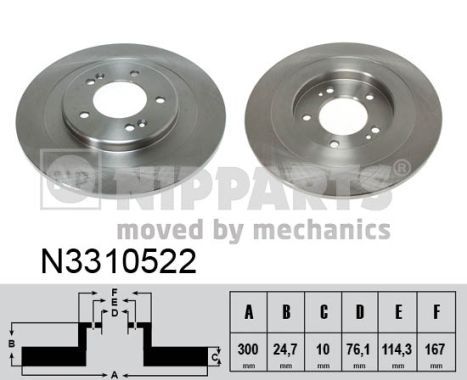 NIPPARTS N3310522 Brake Disc