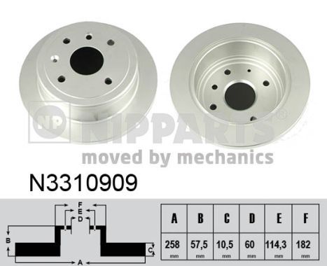 NIPPARTS N3310909 Brake Disc