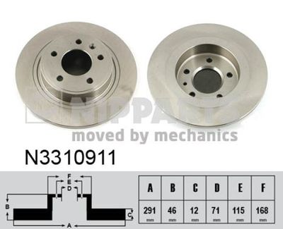 Brake Disc NIPPARTS N3310911