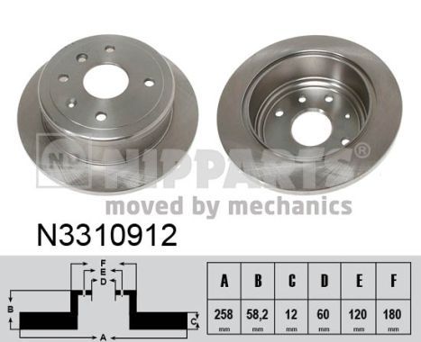 NIPPARTS N3310912 Brake Disc