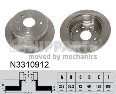 Brake Disc NIPPARTS N3310912