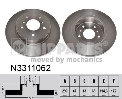 NIPPARTS N3311062 Brake Disc