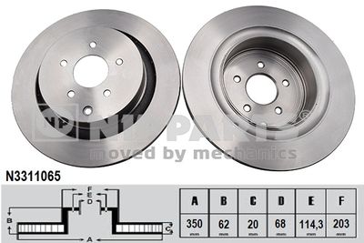 Brake Disc NIPPARTS N3311065