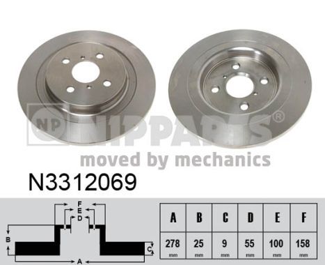 NIPPARTS N3312069 Brake Disc