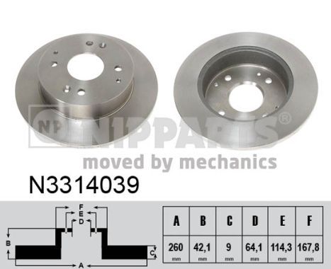 NIPPARTS N3314039 Brake Disc