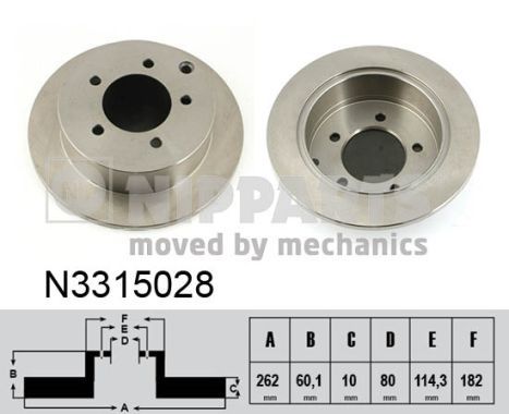 NIPPARTS N3315028 Brake Disc