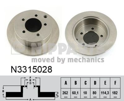 Brake Disc NIPPARTS N3315028