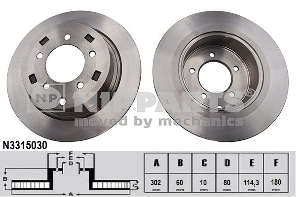 NIPPARTS N3315030 Brake Disc
