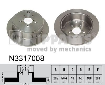 Brake Disc NIPPARTS N3317008
