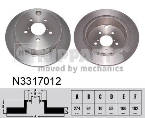 NIPPARTS N3317012 Brake Disc