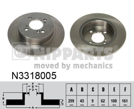 NIPPARTS N3318005 Brake Disc