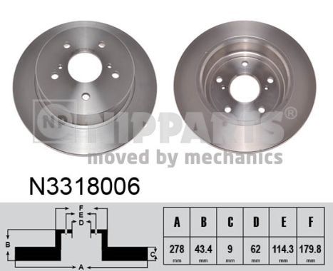 NIPPARTS N3318006 Brake Disc