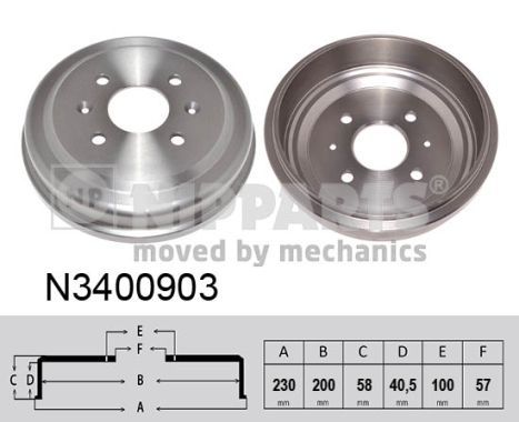 NIPPARTS N3400903 Brake Drum