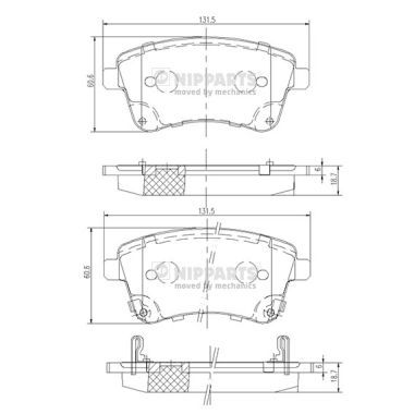 NIPPARTS N3600331 Brake Pad Set, disc brake
