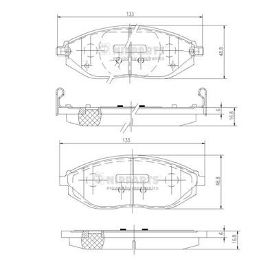 NIPPARTS N3600916 Brake Pad Set, disc brake