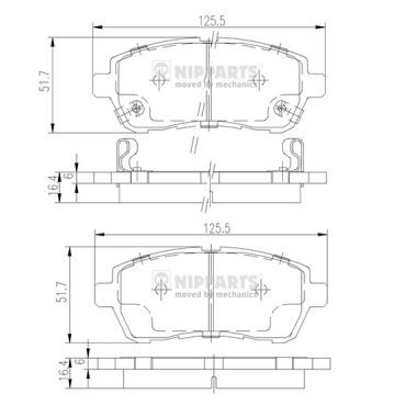 NIPPARTS N3606022 Brake Pad Set, disc brake