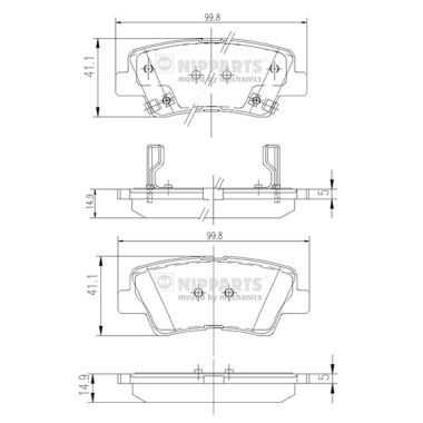 Brake Pad Set, disc brake NIPPARTS N3610311