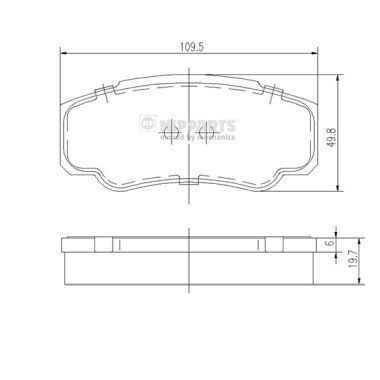 NIPPARTS N3611052 Brake Pad Set, disc brake