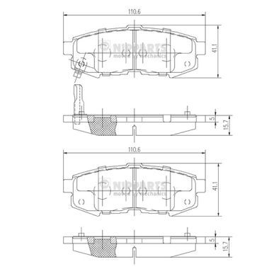 NIPPARTS N3613023 Brake Pad Set, disc brake