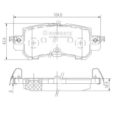 NIPPARTS N3613026 Brake Pad Set, disc brake