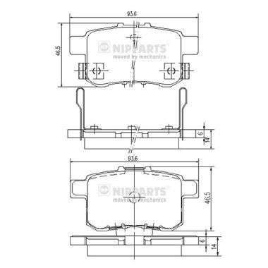 NIPPARTS N3614020 Brake Pad Set, disc brake