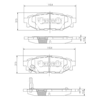 Brake Pad Set, disc brake NIPPARTS N3617004