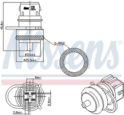Sensor, coolant temperature NISSENS 207000