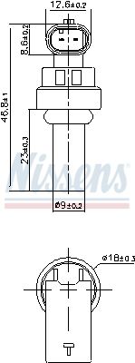 Sensor, coolant temperature NISSENS 207035