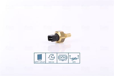 Sensor, coolant temperature NISSENS 207060