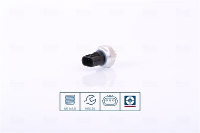 Pressure Switch, air conditioning NISSENS 301034