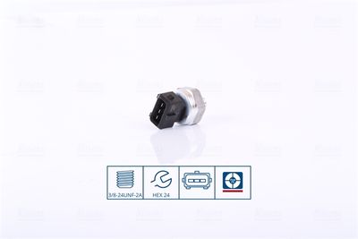 Pressure Switch, air conditioning NISSENS 301069
