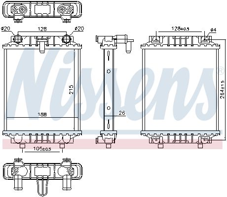 NISSENS 60372 Radiator, engine cooling
