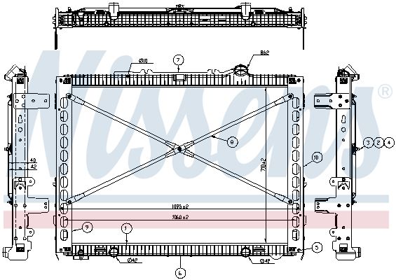 NISSENS 606152 Radiator, engine cooling