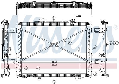 Radiator, engine cooling NISSENS 606152