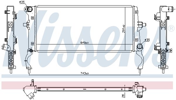 NISSENS 606261 Radiator, engine cooling