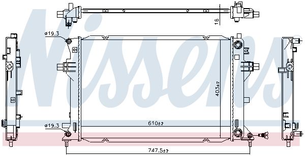 NISSENS 606263 Radiator, engine cooling