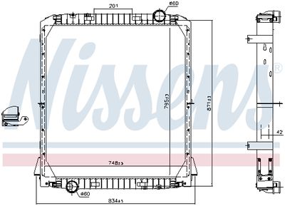 Radiator, engine cooling NISSENS 606285