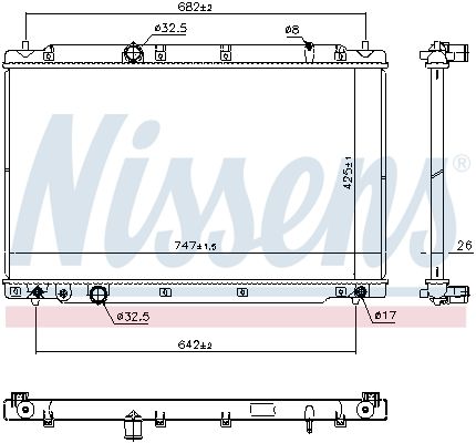 NISSENS 606298 Radiator, engine cooling