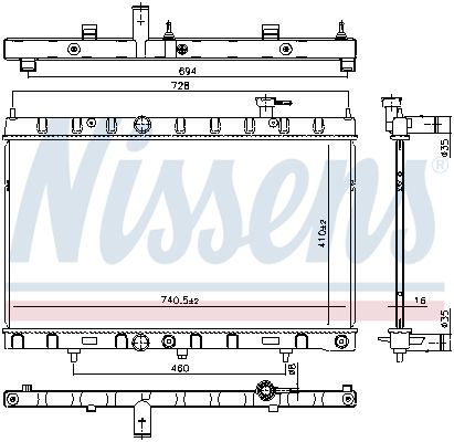 NISSENS 606312 Radiator, engine cooling