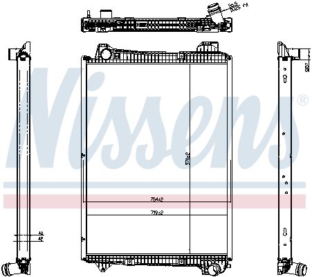 NISSENS 606321 Radiator, engine cooling