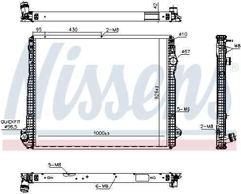 NISSENS 606322 Radiator, engine cooling